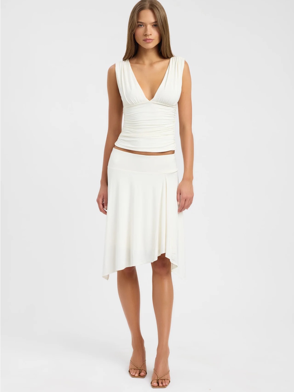 Kookai Coconut Milk Solis Top And Lainie Skirt Set — image 3 of 4